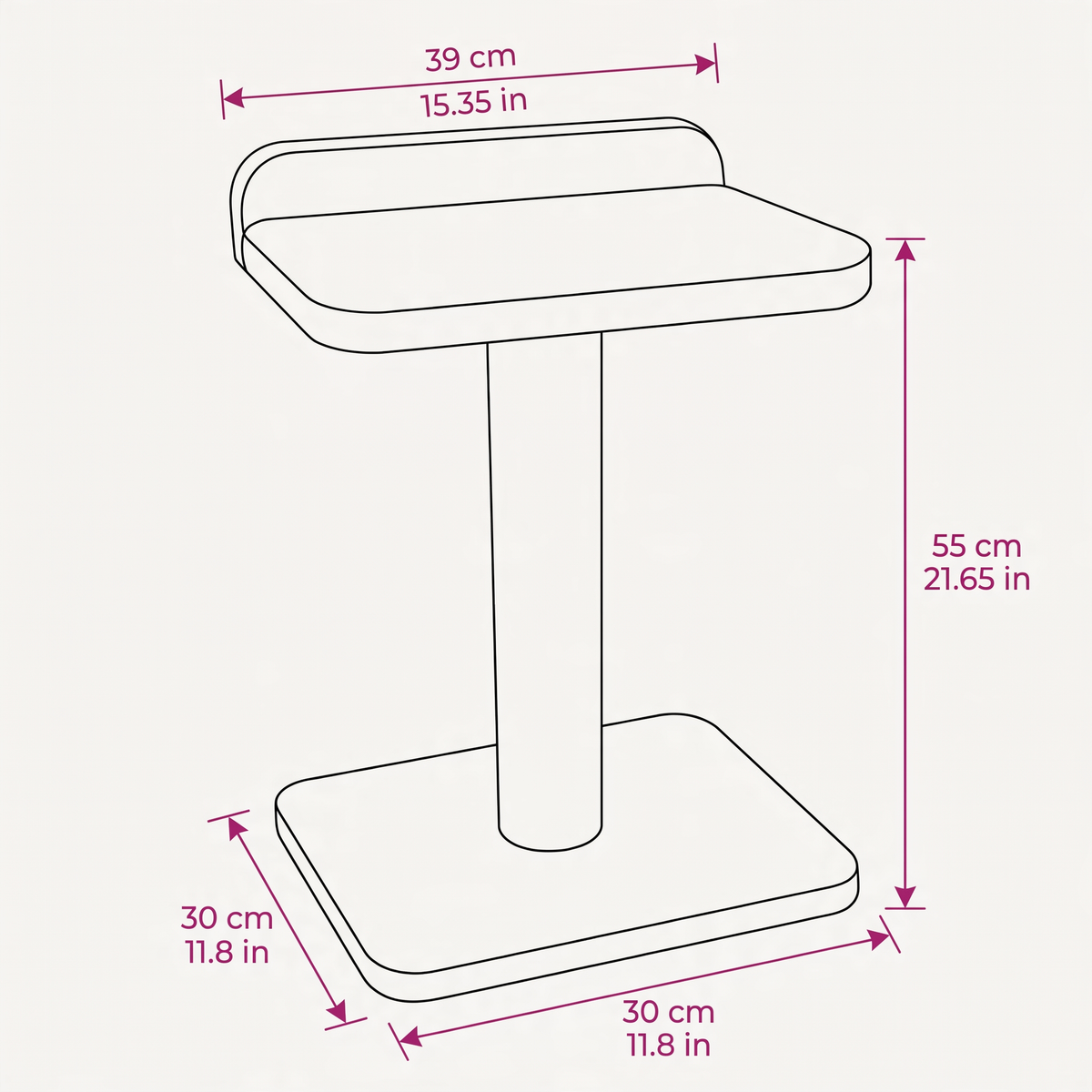 Noba Modern Plywood 1-Level Cat Tree